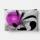 Abstract zwart grijs met magenta fractal art etui (Voorkant)