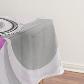 Abstract zwart grijs met magenta fractal art tafelkleed (Voorbeeld)