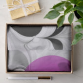 Abstract zwart grijs met magenta fractal art tissuepapier (Geschenk)