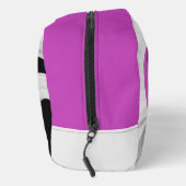 Abstract zwart grijs met magenta fractal art toilettasje (Rechts)