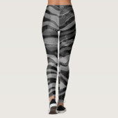 Abstract Zwart, Grijs, Zilveren Leggings (Achterkant)
