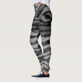Abstract Zwart, Grijs, Zilveren Leggings (Links)