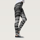 Abstract Zwart, Grijs, Zilveren Leggings (Rechts)