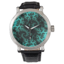 Abstract zwart groen fractaal patroon