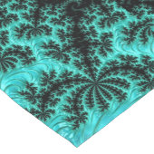 Abstract zwart groen fractaal patroon korte tafelloper (Hoek)