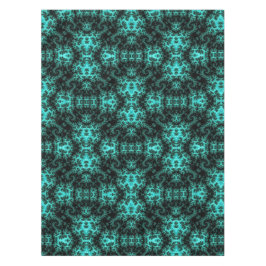 Abstract Zwart Groen symmetrisch Fractal Tafelkleed