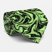 Abstract zwart-groene wervelkolom stropdas (Opgerold)