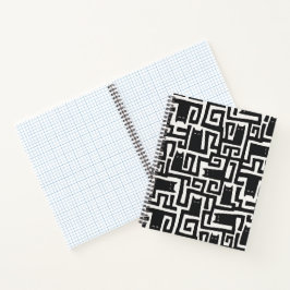 Abstract zwart kat patroon notitieboek journaal