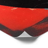 Abstract zwart kattenschilderij poster (Hoek)