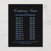 abstract zwart marineblauw modern minimalistisch flyer (Achterkant)