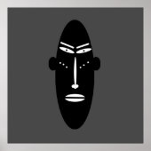 abstract zwart modern masker poster (Voorkant)