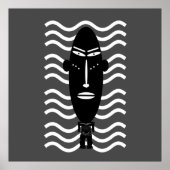 abstract zwart modern portret poster (Voorkant)