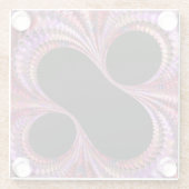 Abstract zwart percentage glazen onderzetter (Achterkant)