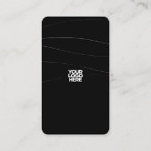 Abstract zwart | QR-code sociale media Visitekaartje (Achterkant)