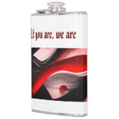 Abstract Zwart & Rood Collectie Bold Modern Design Heupfles (Links)