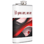 Abstract Zwart & Rood Collectie Bold Modern Design Heupfles (Rechts)