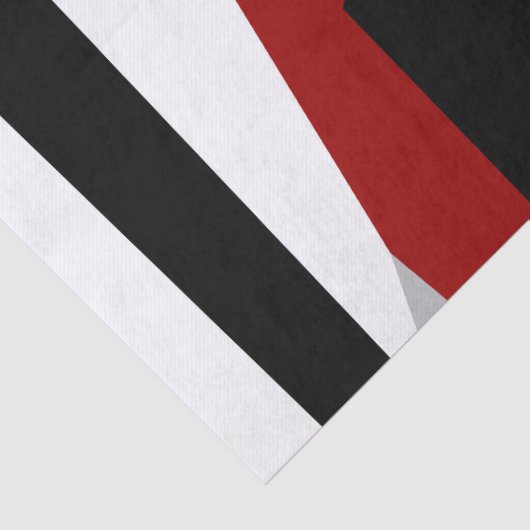 Abstract zwart, rood en wit tissuepapier (Detail)