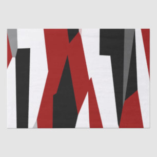 Abstract zwart, rood en wit tissuepapier