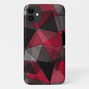 Abstract zwart, rood, grijs geometrisch. Case-Mate iPhone case