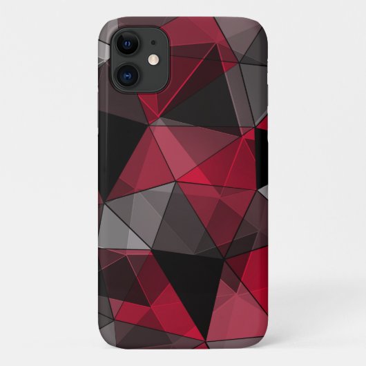 Abstract zwart, rood, grijs geometrisch. Case-Mate iPhone case (Achterkant)