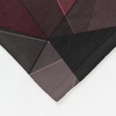 Abstract zwart, rood, grijs geometrisch. fleece deken (Hoek)