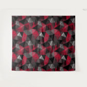 Abstract zwart, rood, grijs geometrisch. wandkleed (Voorkant (horizontaal))