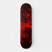 Abstract zwart/rood ontwerp #2 skateboard (Voorkant)