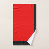 Abstract zwart-rood patroon bad handdoek (Handdoek)