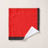 Abstract zwart-rood patroon bad handdoek (Wasdoekje)