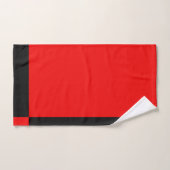 Abstract zwart-rood patroon bad handdoek (Handdoek)