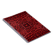 Abstract zwart-rood patroon notitieboek (Rechterzijde)