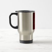Abstract zwart-rood patroon reisbeker (Links)
