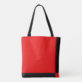 Abstract zwart-rood patroon tote bag (Achterkant)