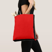 Abstract zwart-rood patroon tote bag (Dichtbij)