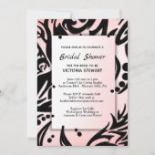 Abstract zwart-roze tribaal Vrijgezellenfeest Kaart (Voorkant)