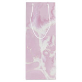 abstract zwart roze verfpatroon wijn cadeautas (Achterkant)