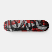 Abstract zwart skateboard (Horizontaal)