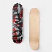 Abstract zwart skateboard (Voorkant)