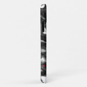 Abstract Zwart Wit Agaat geode monogram Case-Mate iPhone Case (Achterkant/rechts)