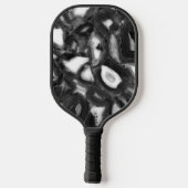 Abstract Zwart Wit Agaat geode monogram script Pickleball Paddle (Achterkant)