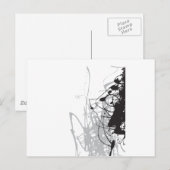 abstract zwart-wit art vo1 briefkaart (Voorkant / Achterkant)