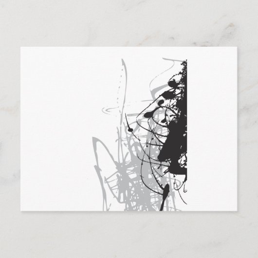 abstract zwart-wit art vo1 briefkaart (Voorkant)