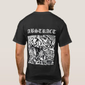 Abstract zwart/wit "bliksem" T-shirt (Achterkant)