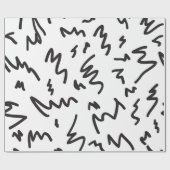 Abstract zwart-wit cadeaupapier (Vlak)