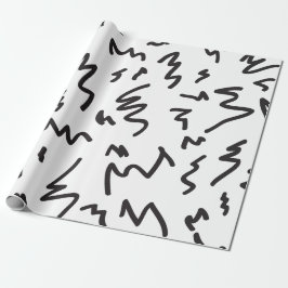 Abstract zwart-wit cadeaupapier