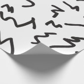 Abstract zwart-wit cadeaupapier (Hoek)