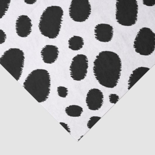 Abstract zwart-wit Cheetah Spots Pattern Tissuepapier (Detail)