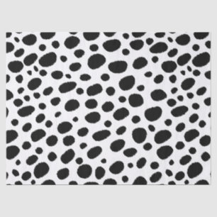 Abstract zwart-wit Cheetah Spots Pattern Tissuepapier