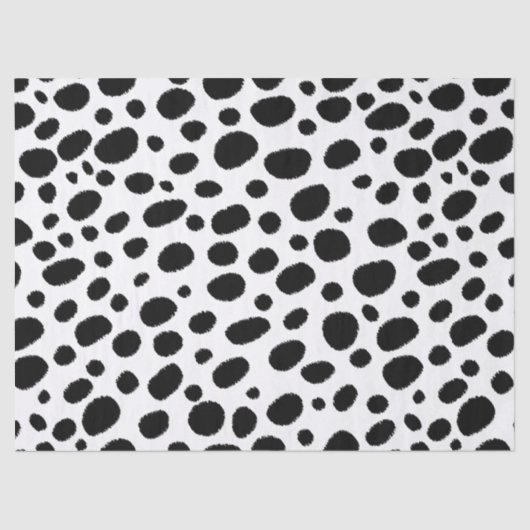 Abstract zwart-wit Cheetah Spots Pattern Tissuepapier (Voorkant)