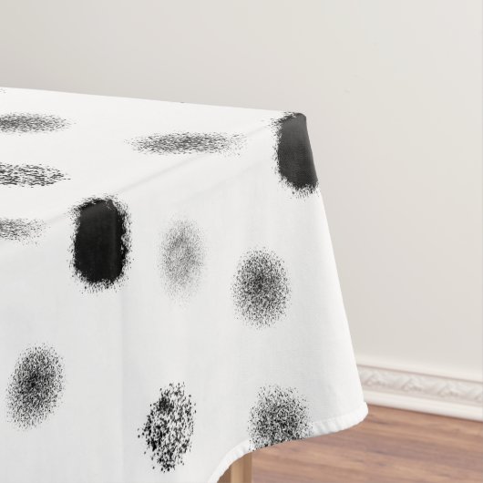 Abstract zwart-wit cirkelpatroon tafelkleed (Voorbeeld)
